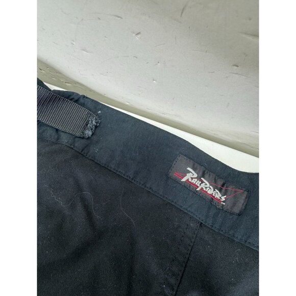 Rail Riders Hiking Pants M Belted 100% Nylon Black Double Knee Adjustable Jogger - Picture 13 of 13